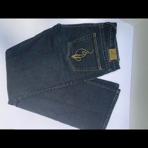 Baby Phat size 9  flare jeans w/ classic kitty cat